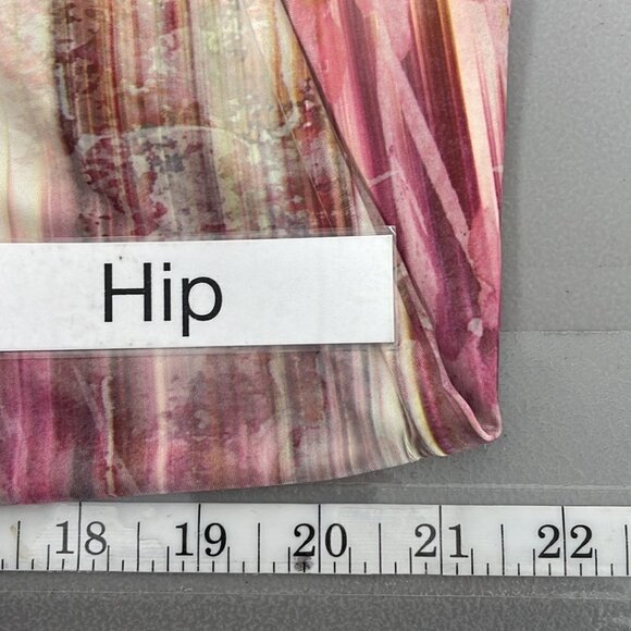 World Unity Romantic Stone Dress NWT Short Sleeve Notch Midi Pink Size Large L - Picture 16 of 17